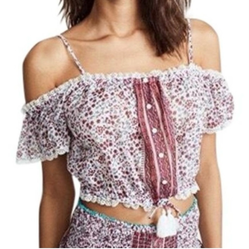 Poupette St. Barth Top Crop “Honey” Sz XS NWT Resort Wear BOLO